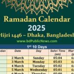 Ramadan Calendar 2025 Bangladesh Sehri Iftar Time Table