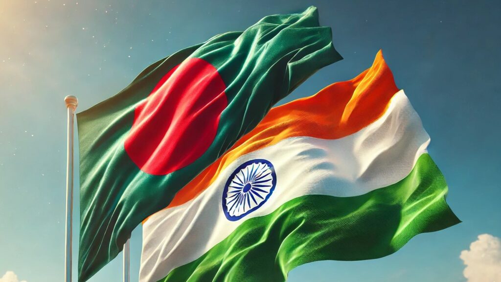 Bangladesh and India Flag